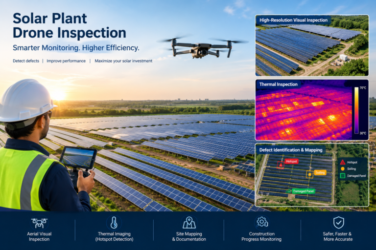drone shoot for solar plant